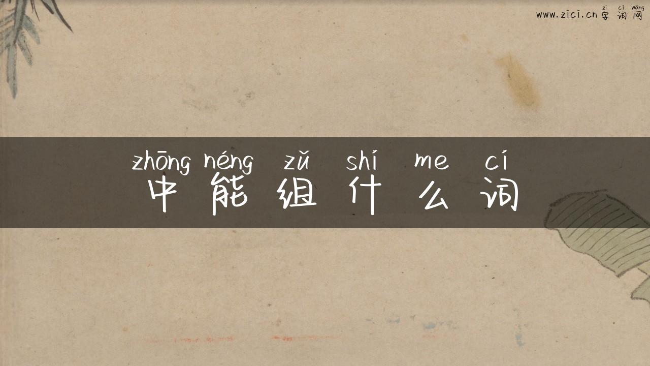 中能组什么词