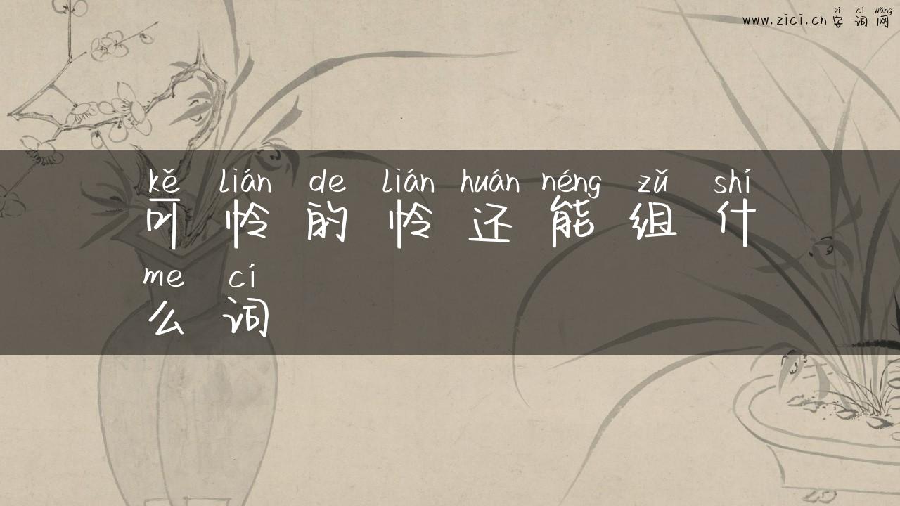 可怜的怜还能组什么词