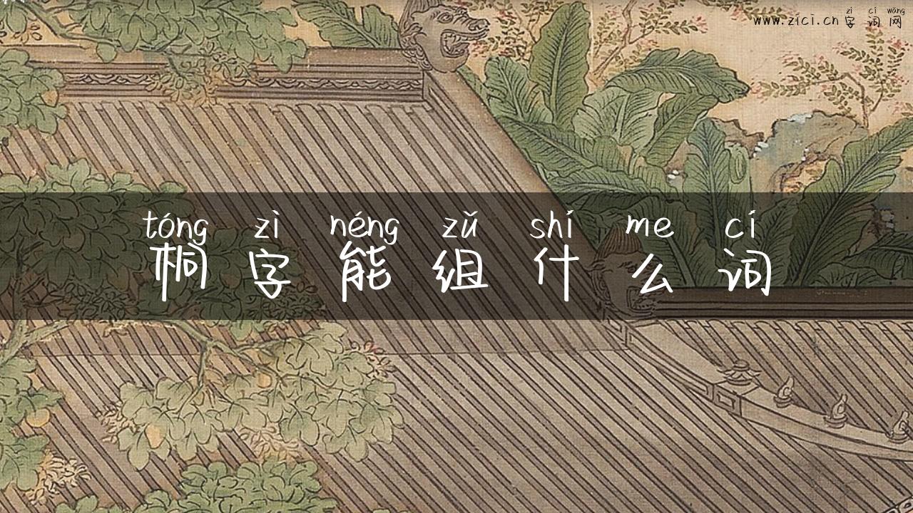 桐字能组什么词