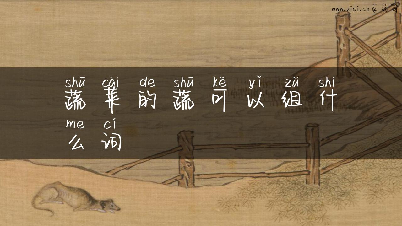 蔬菜的蔬可以组什么词