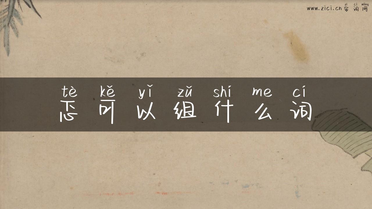 忑可以组什么词