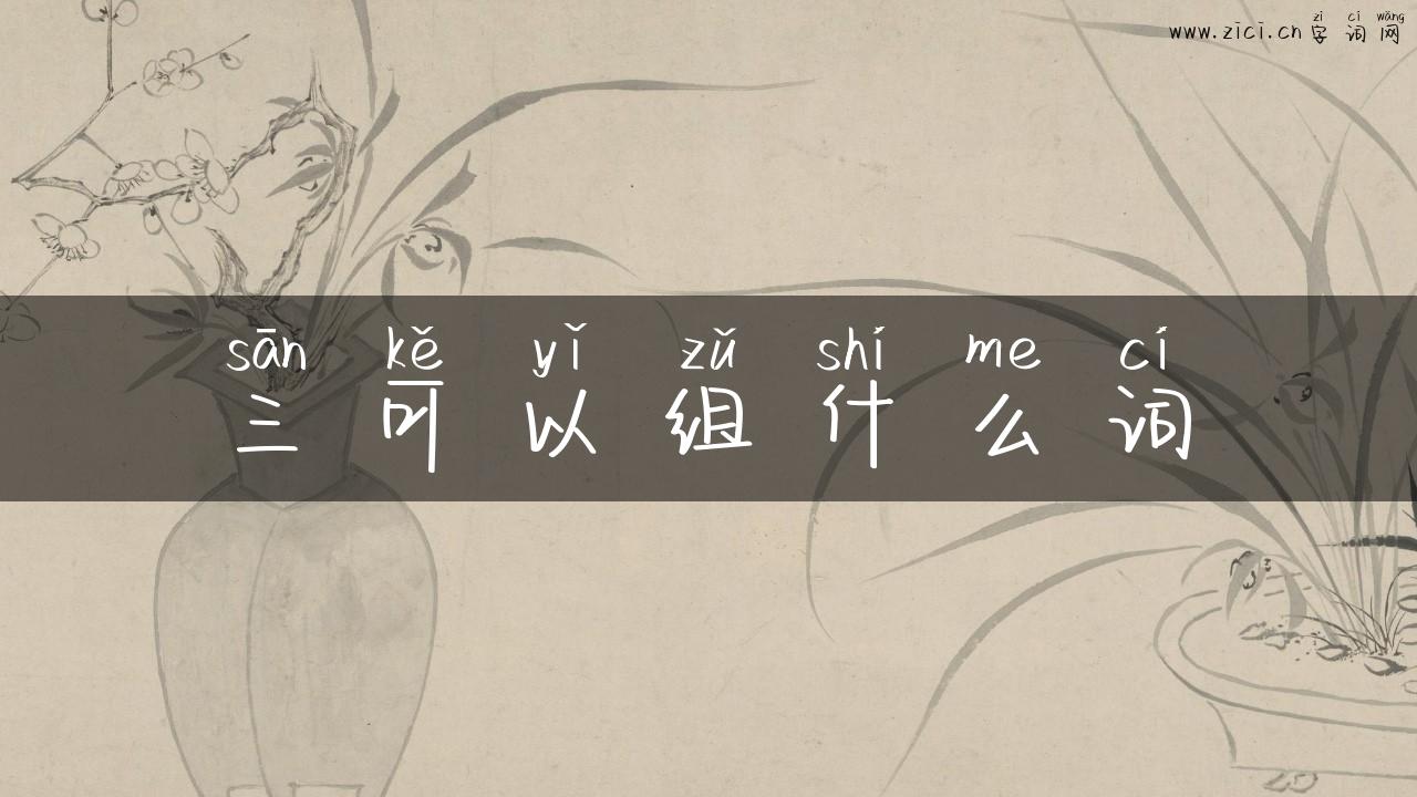 三可以组什么词