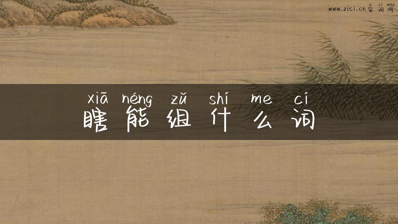 瞎能组什么词