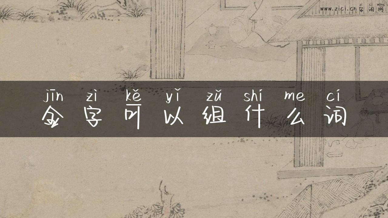 金字可以组什么词