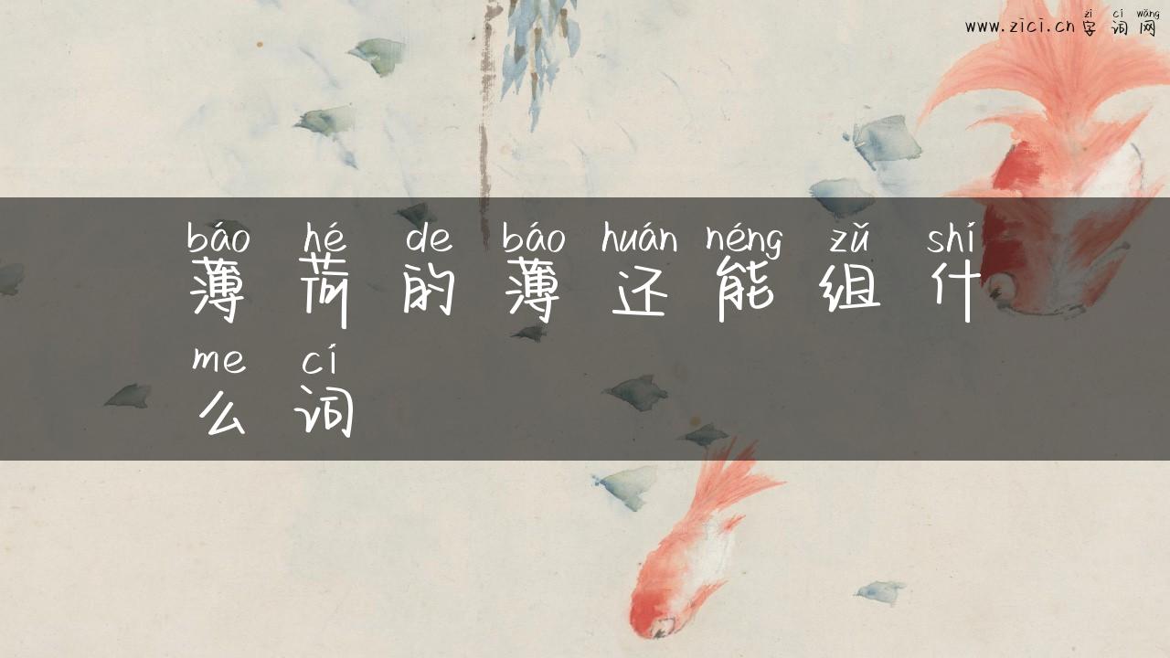 薄荷的薄还能组什么词