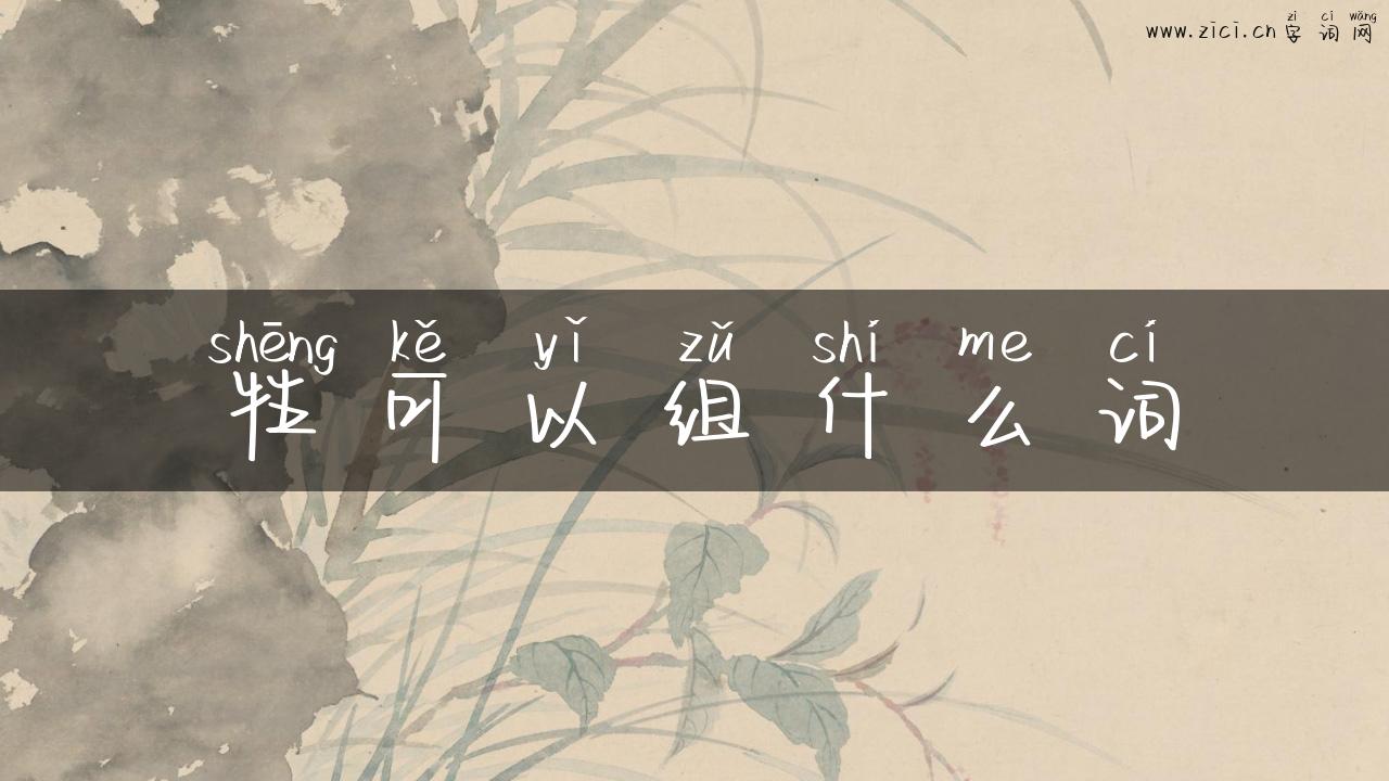 牲可以组什么词