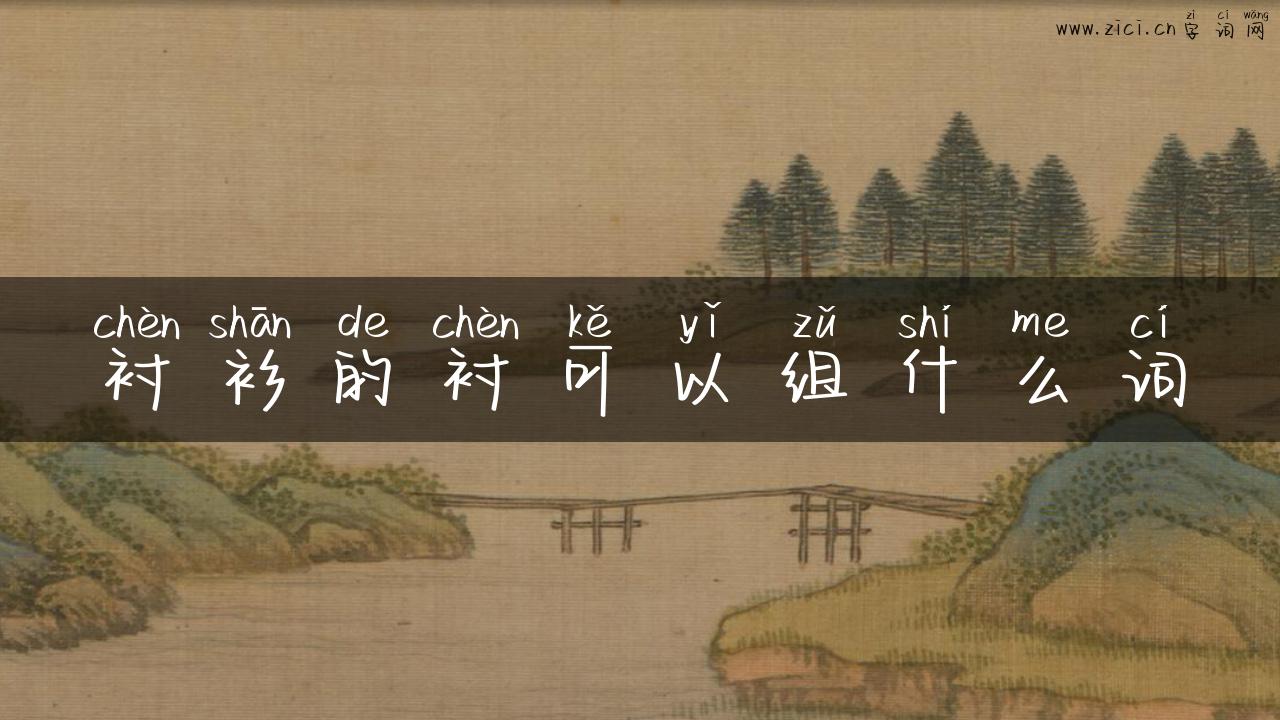 衬衫的衬可以组什么词