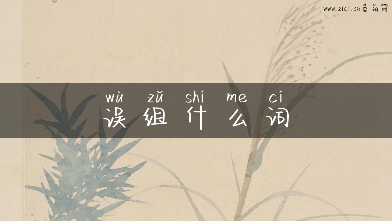 误组什么词