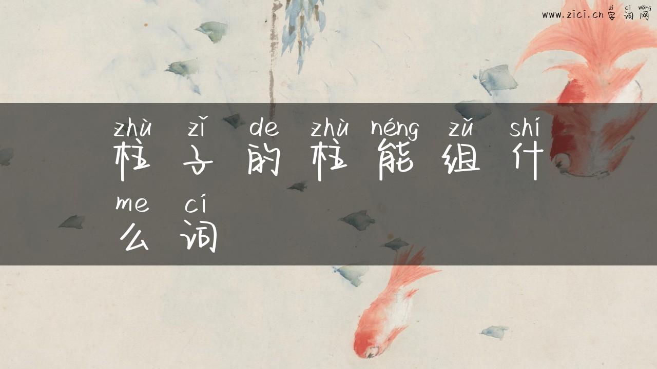 柱子的柱能组什么词
