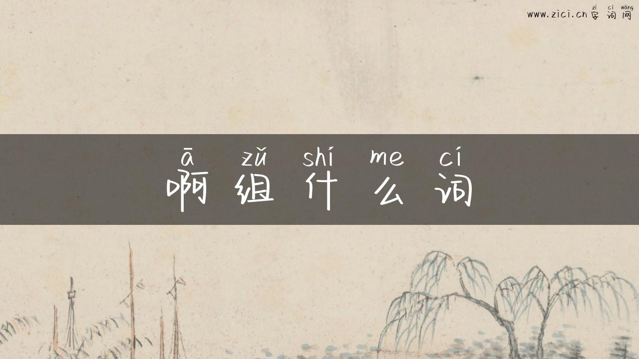 啊组什么词