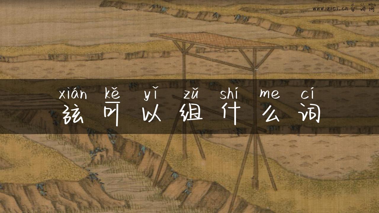 弦可以组什么词