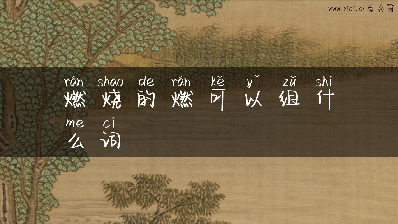 燃烧的燃可以组什么词