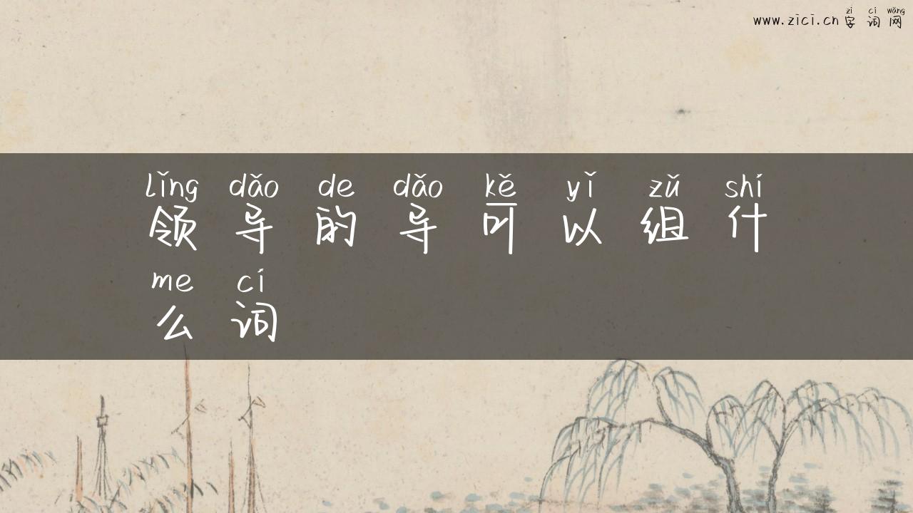 领导的导可以组什么词