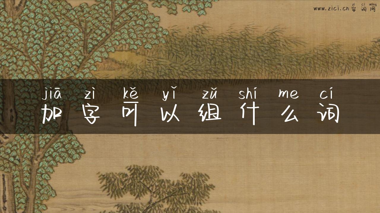 加字可以组什么词