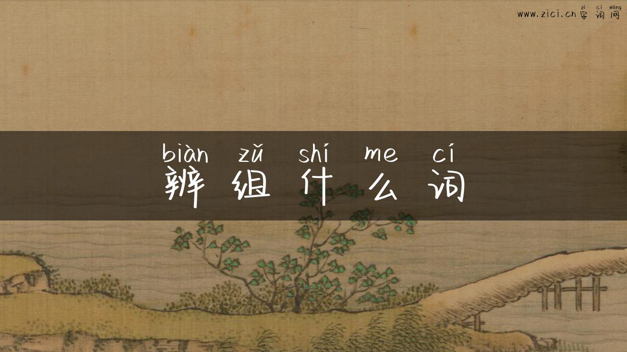 辨组什么词