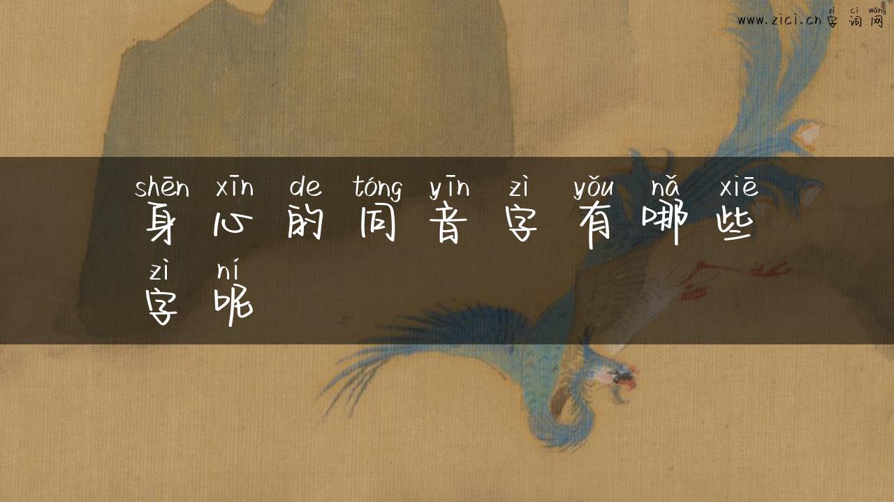 身心的同音字有哪些字呢