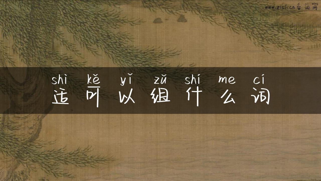 适可以组什么词