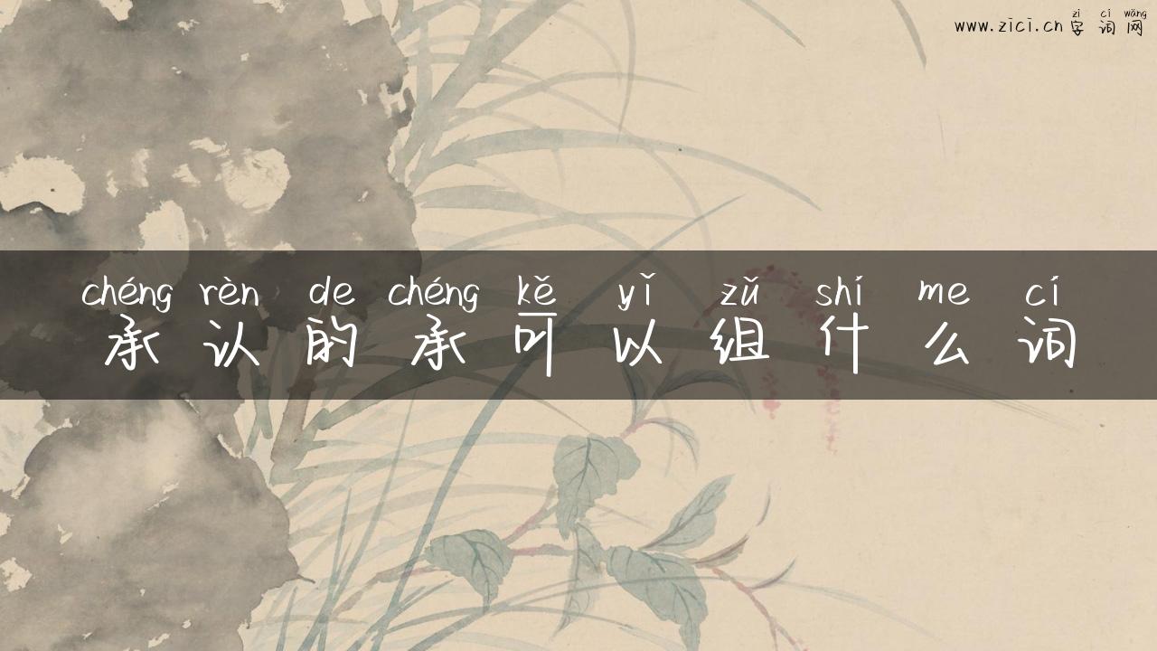 承认的承可以组什么词