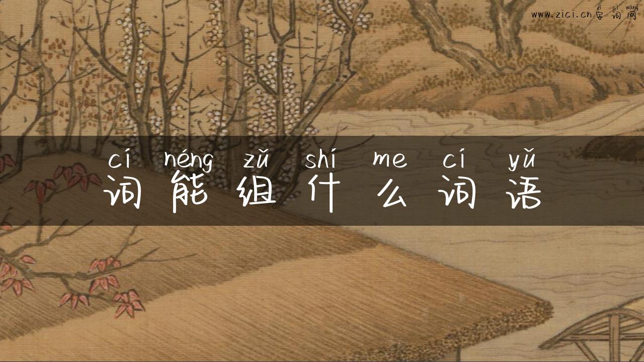 词能组什么词语