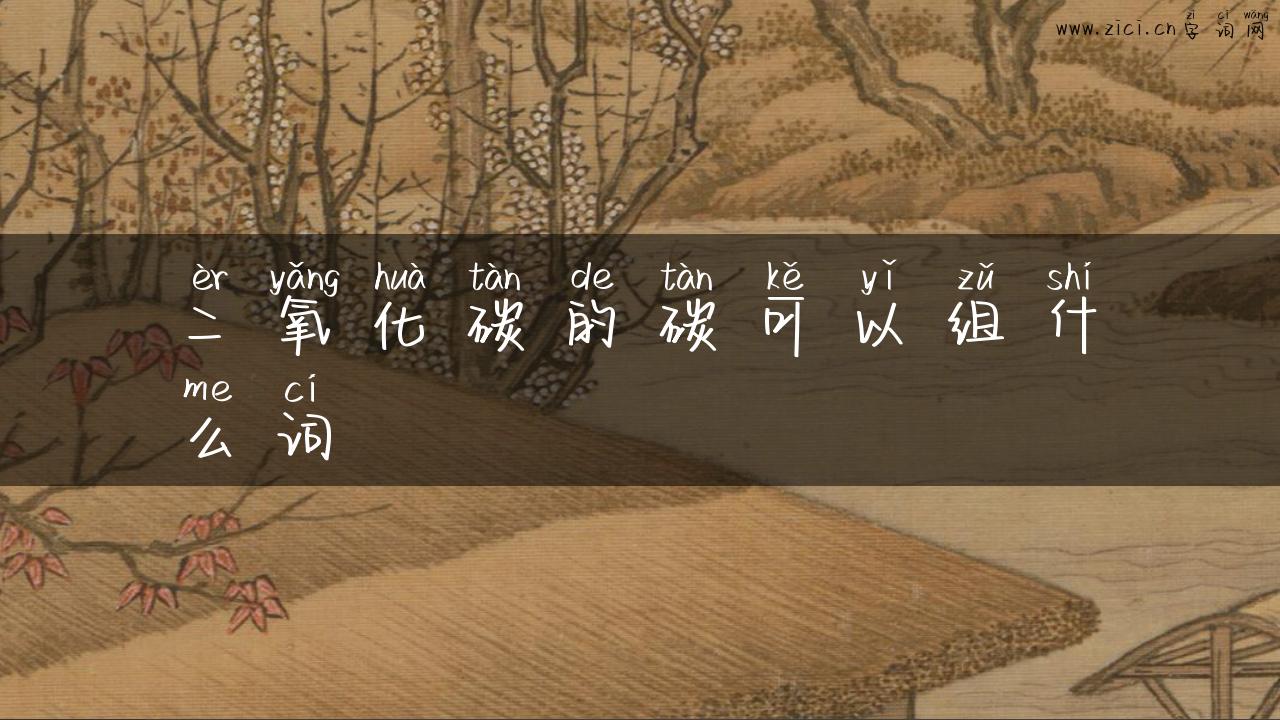 二氧化碳的碳可以组什么词