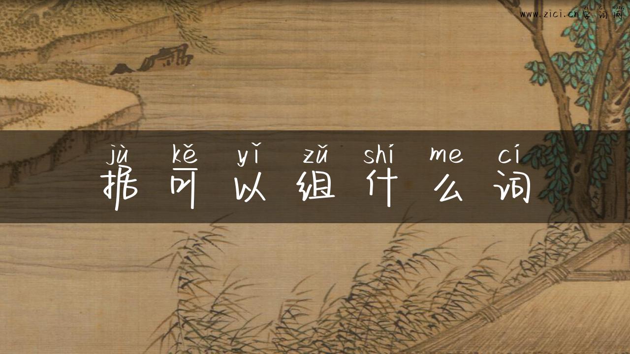 据可以组什么词