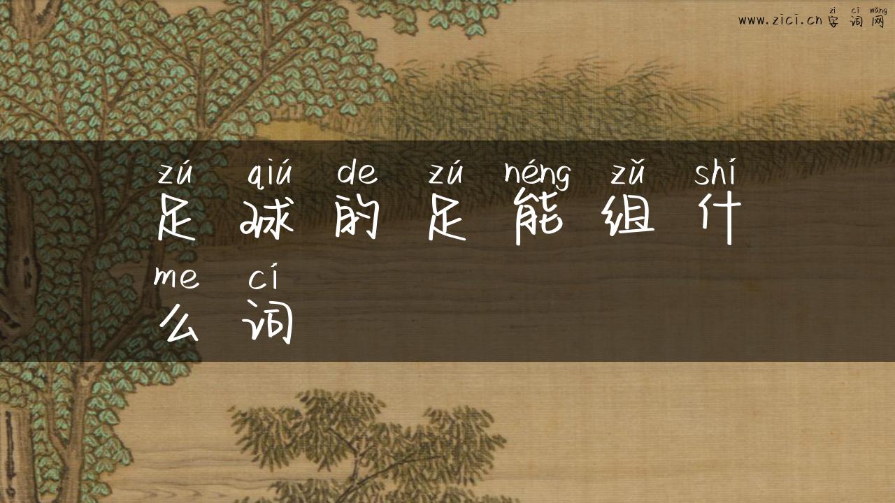足球的足能组什么词