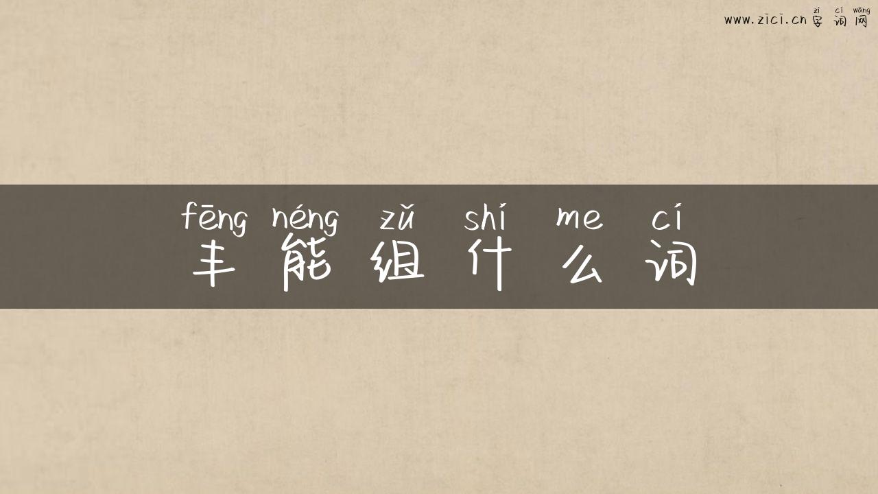 丰能组什么词