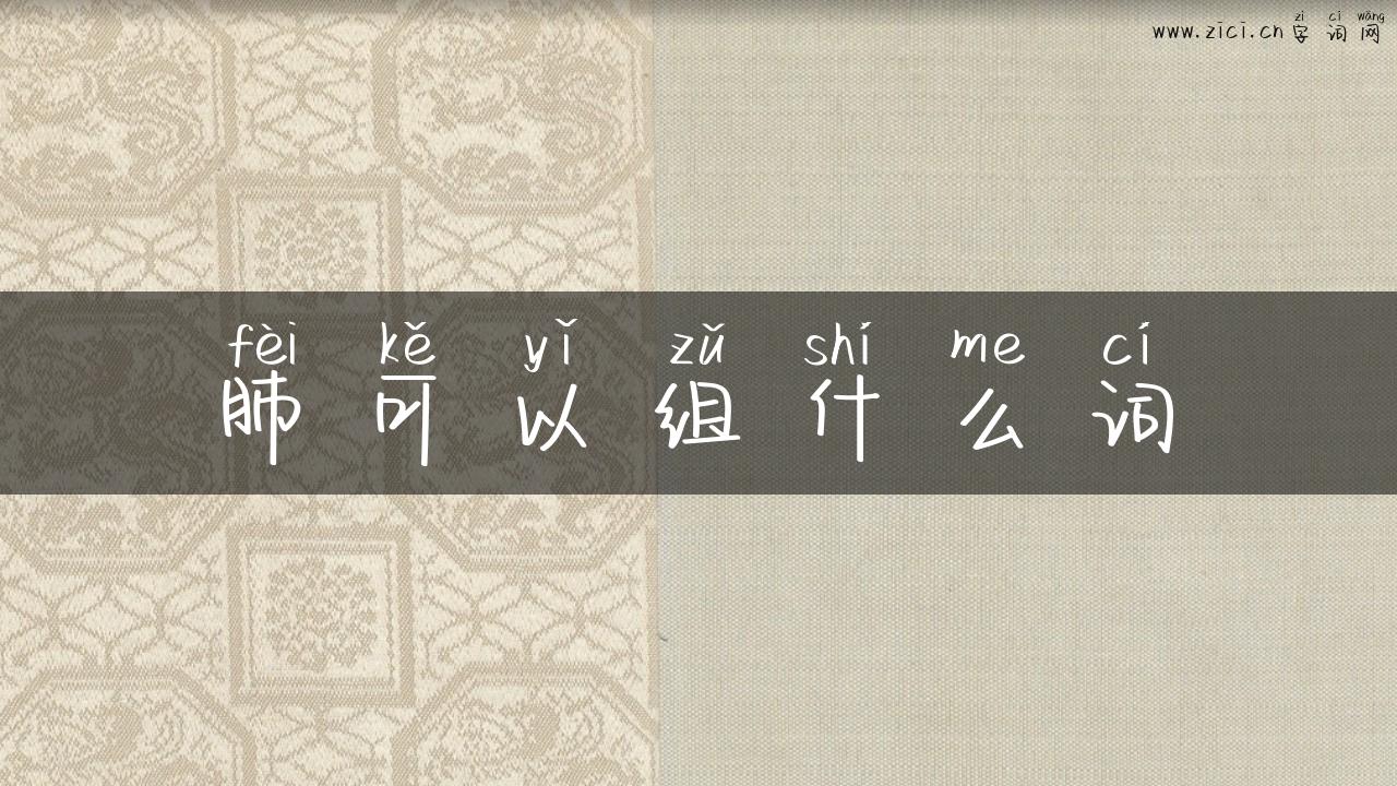 肺可以组什么词