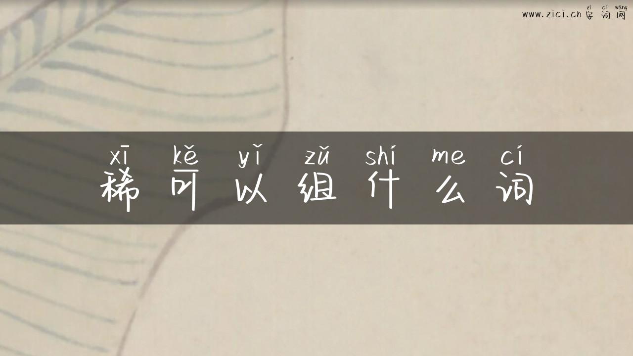 稀可以组什么词