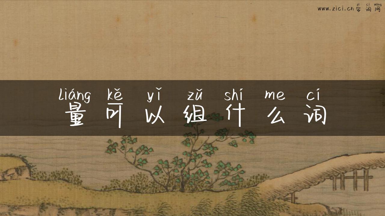 量可以组什么词