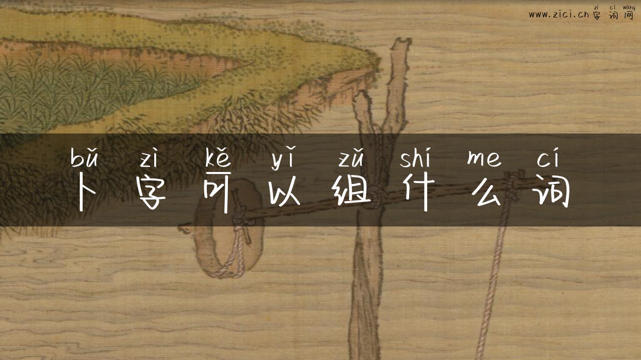 卜字可以组什么词