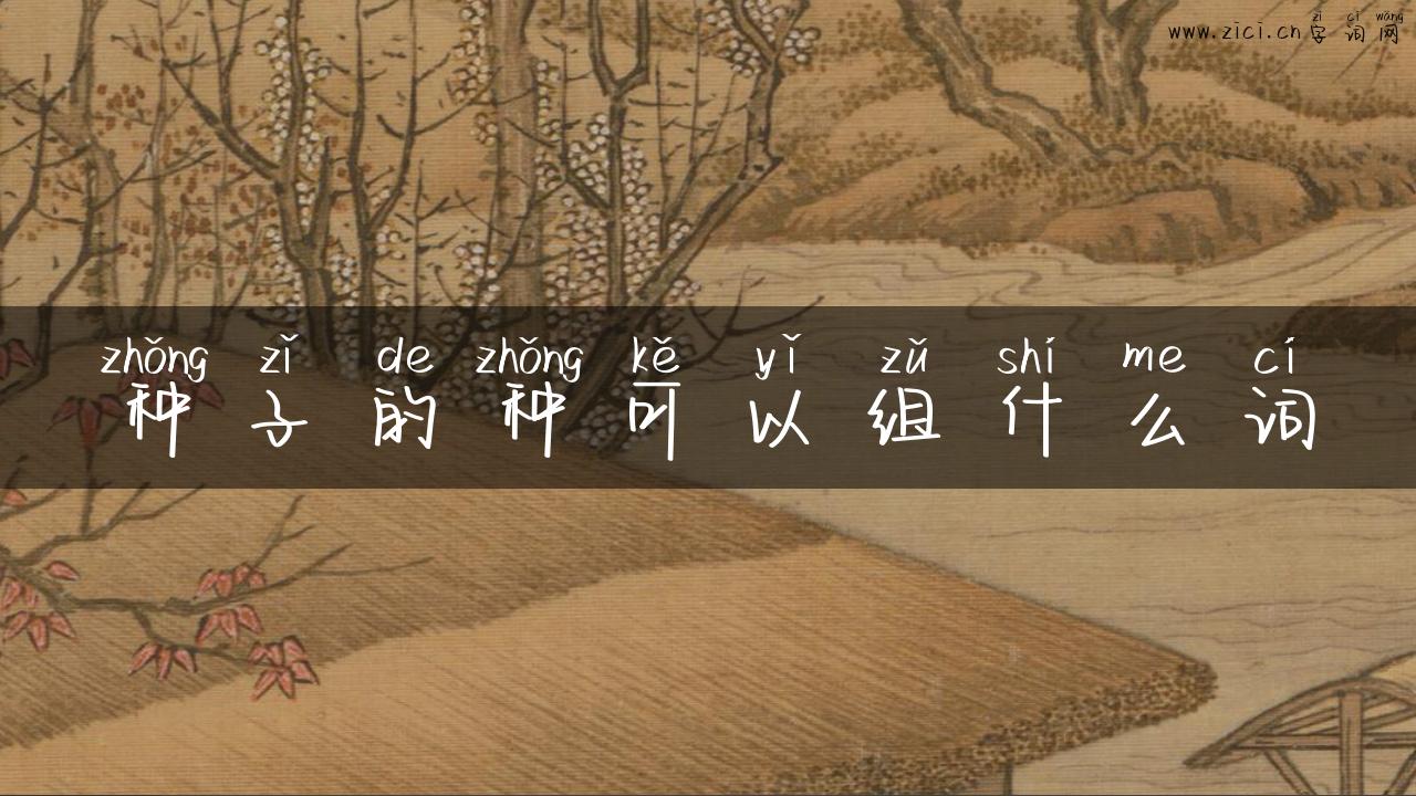 种子的种可以组什么词