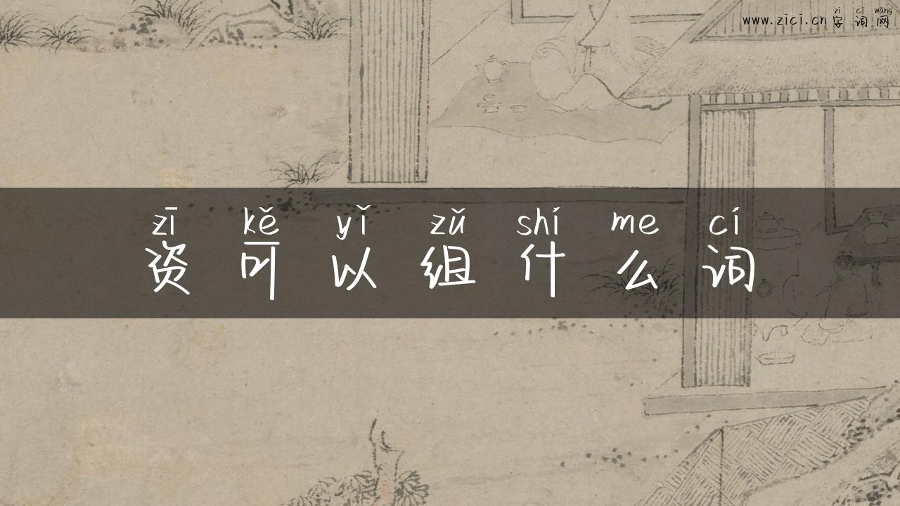 资可以组什么词