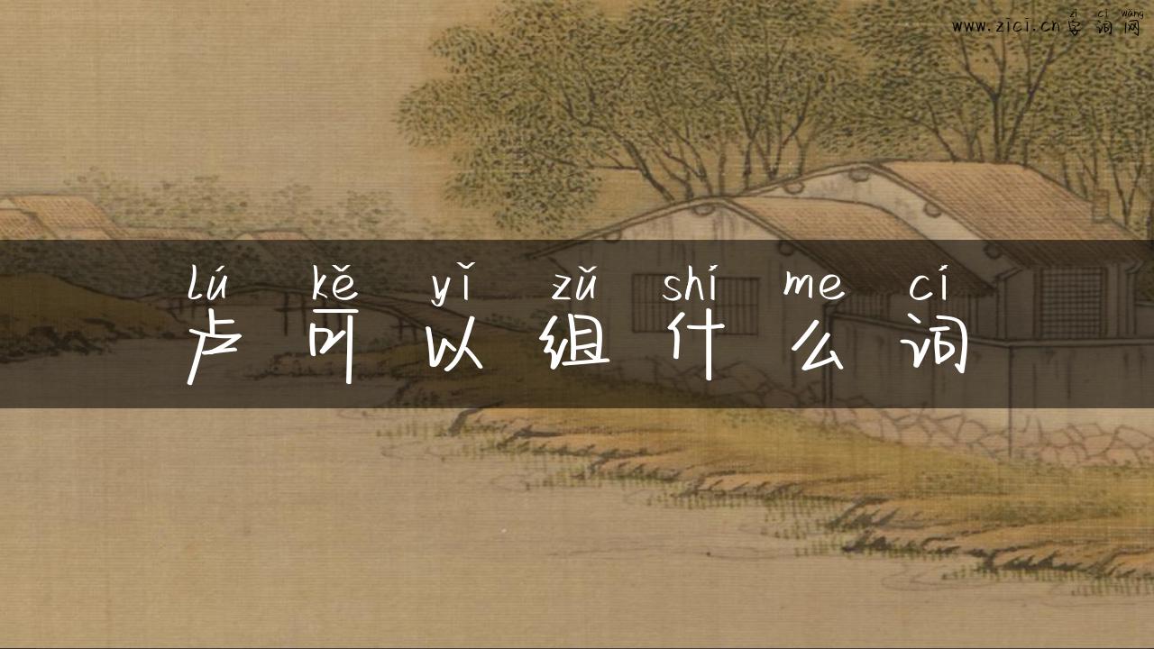卢可以组什么词