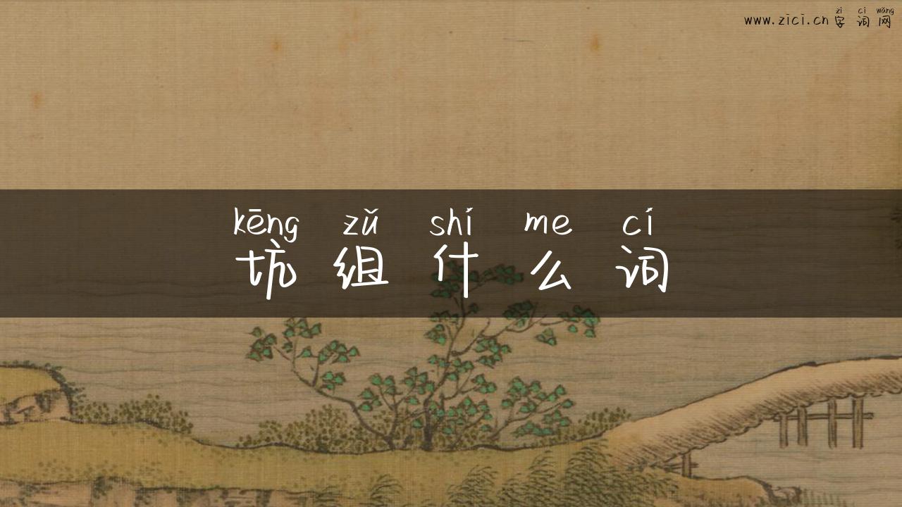 坑组什么词