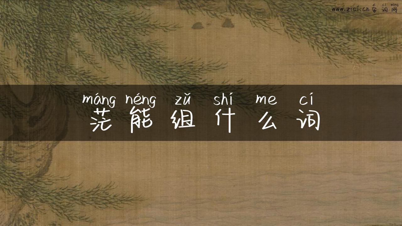 茫能组什么词