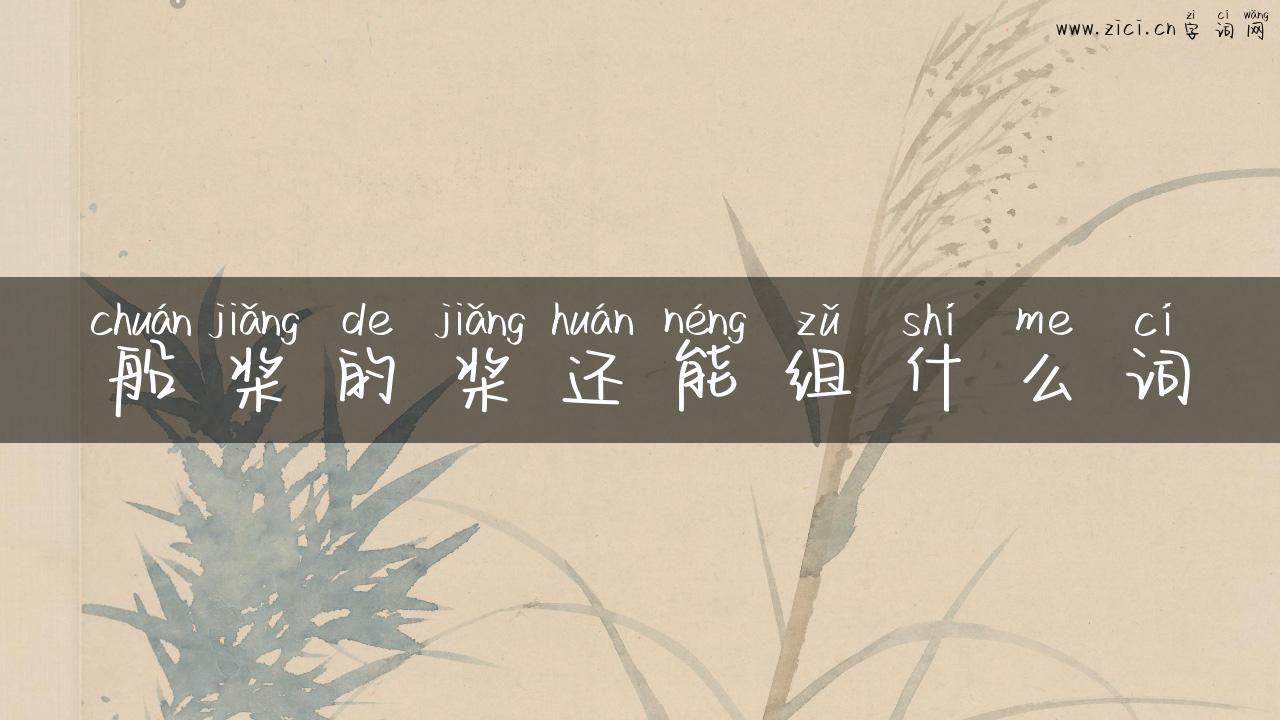 船桨的桨还能组什么词