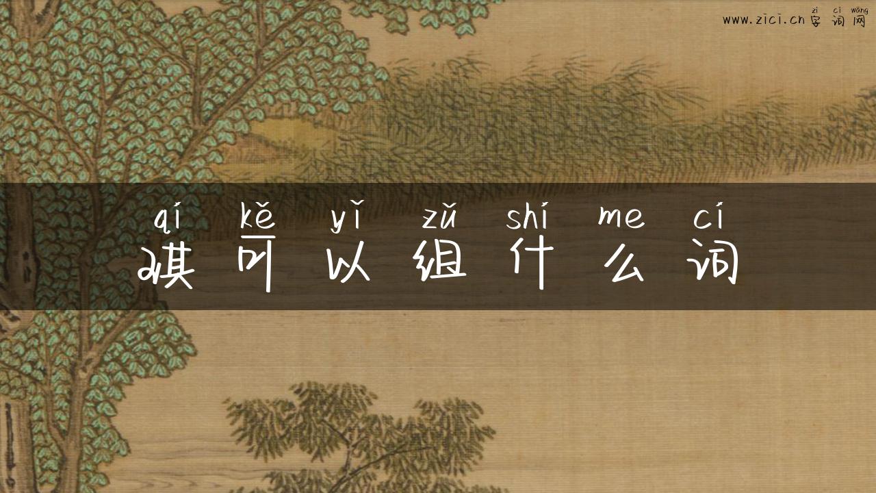 琪可以组什么词