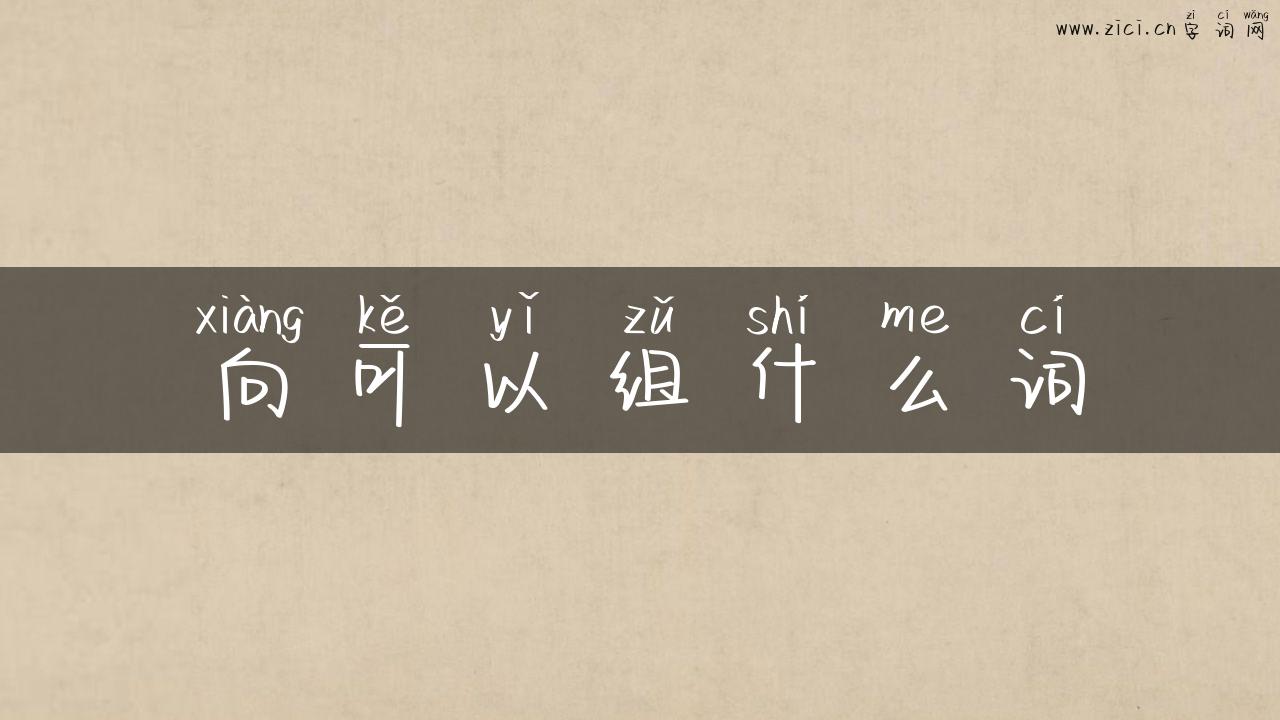 向可以组什么词