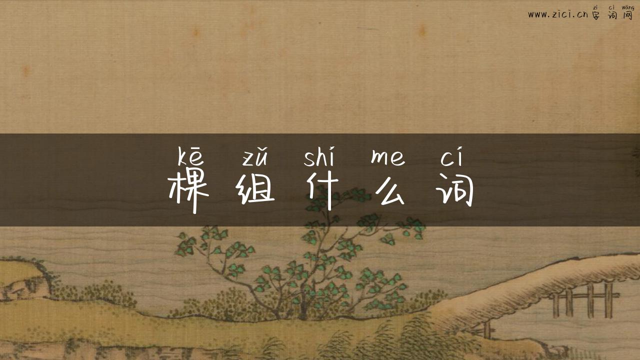 棵组什么词