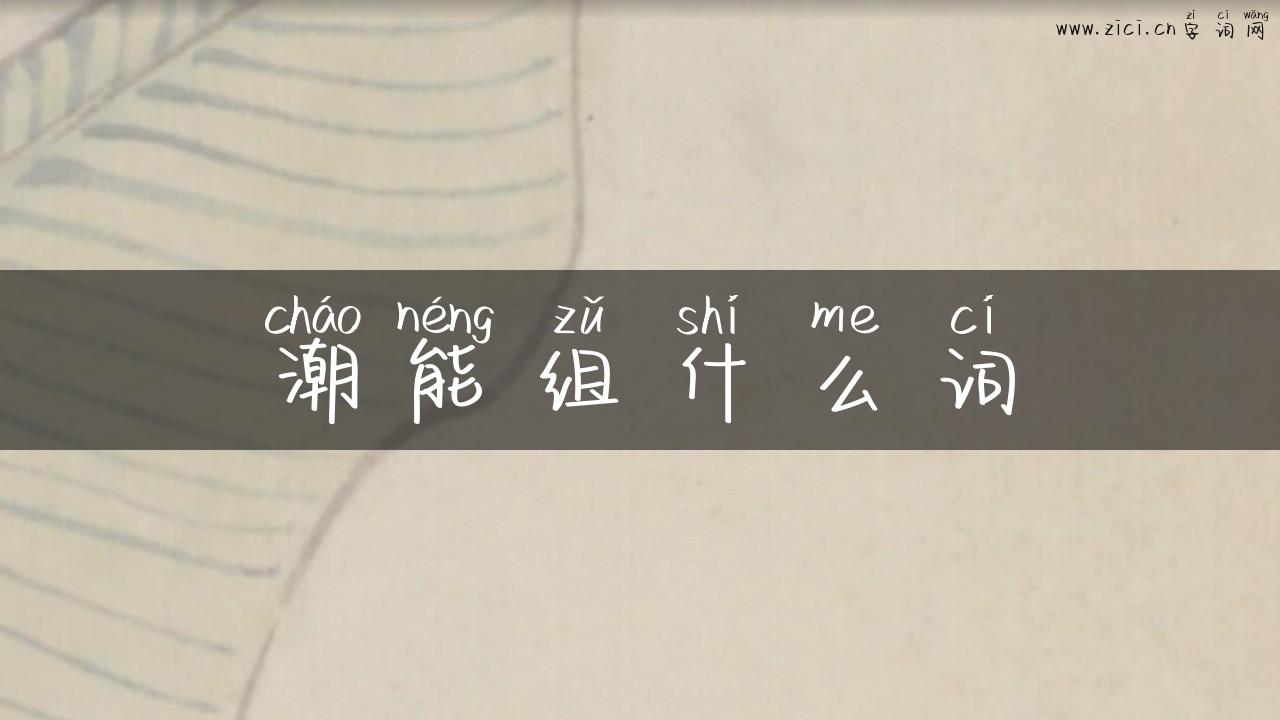 潮能组什么词