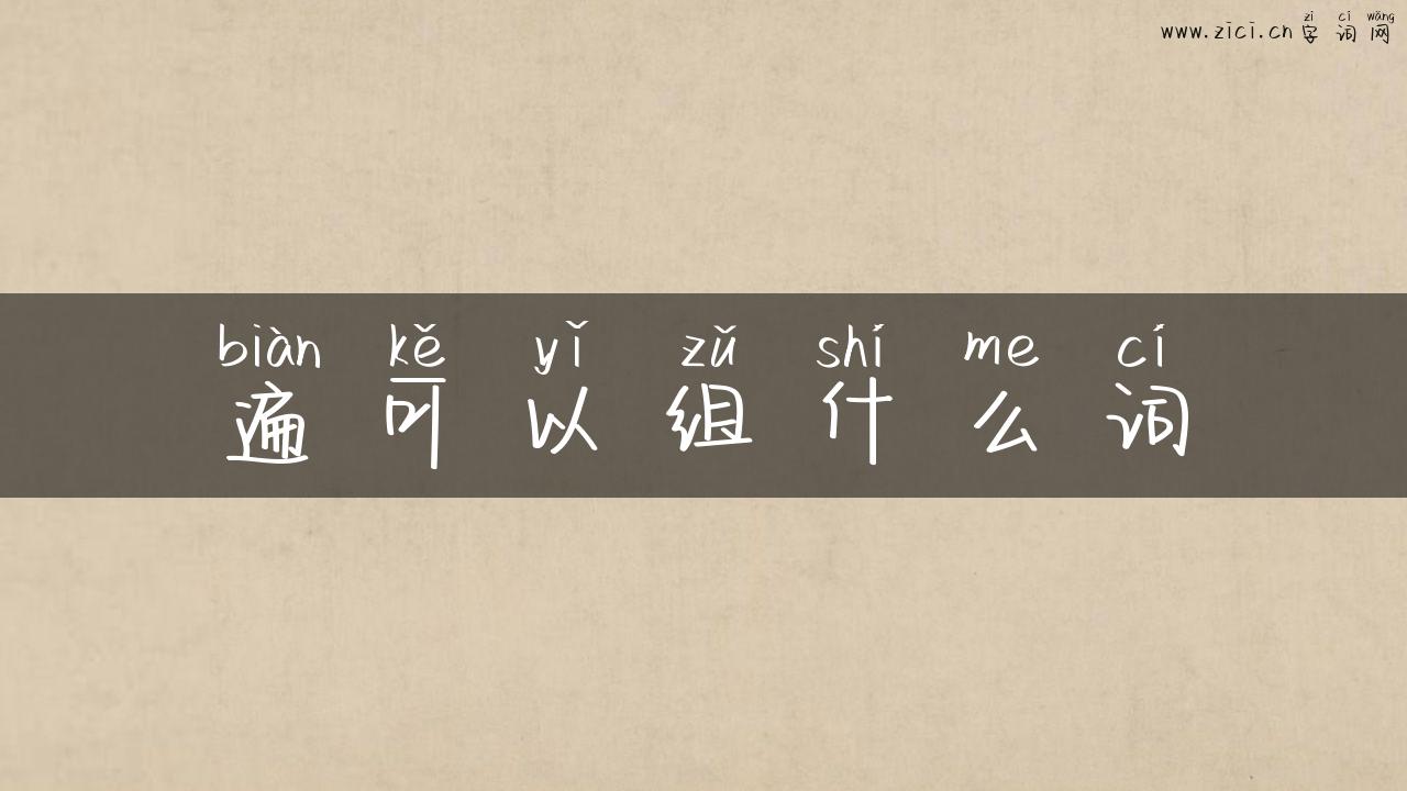 遍可以组什么词
