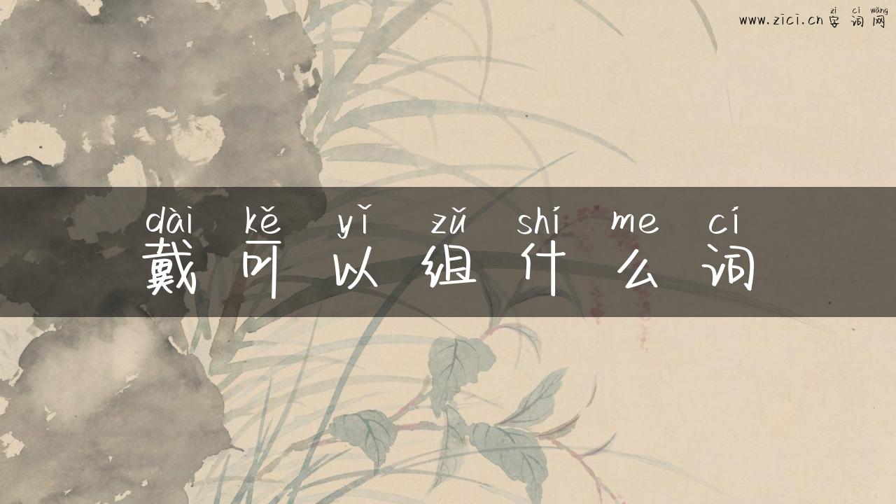 戴可以组什么词