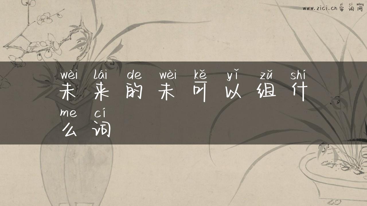 未来的未可以组什么词