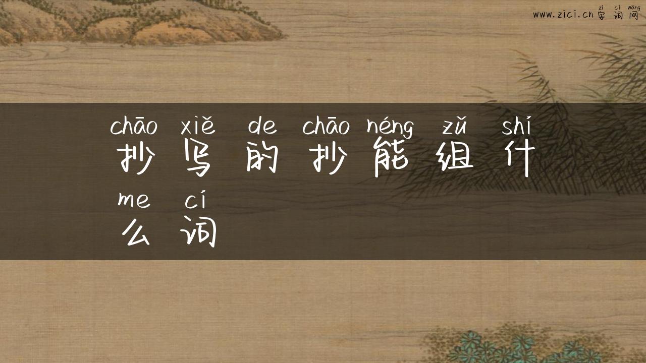 抄写的抄能组什么词