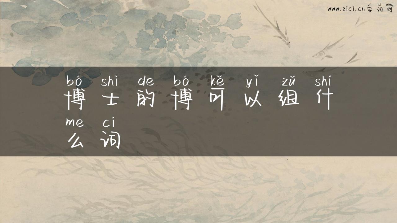 博士的博可以组什么词