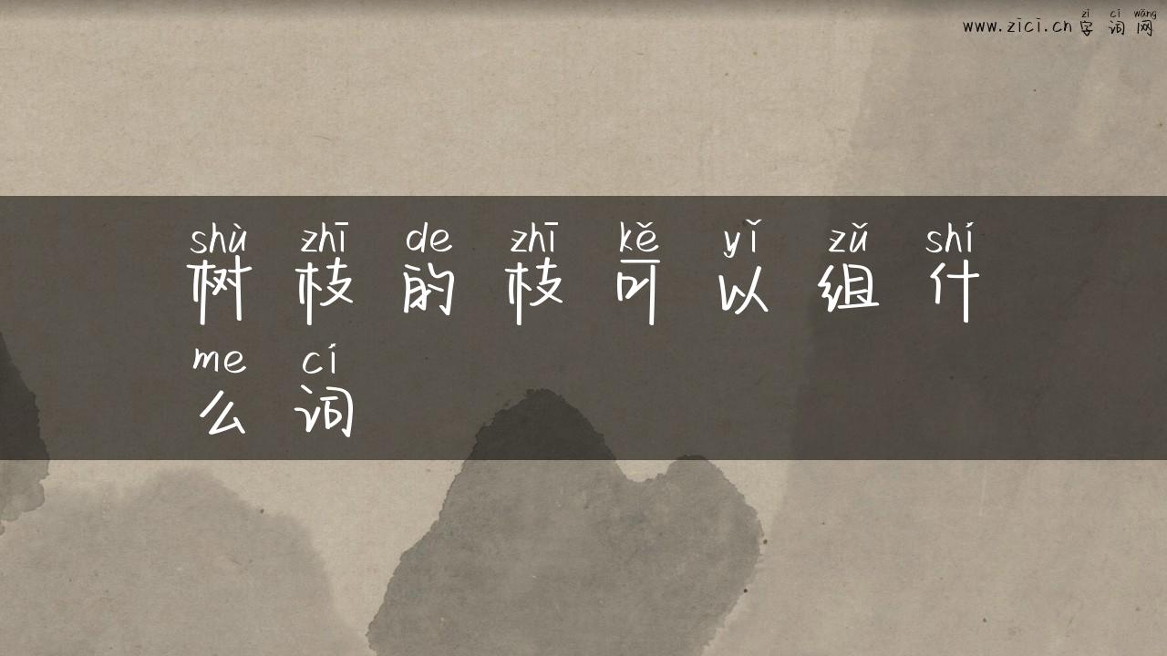 树枝的枝可以组什么词