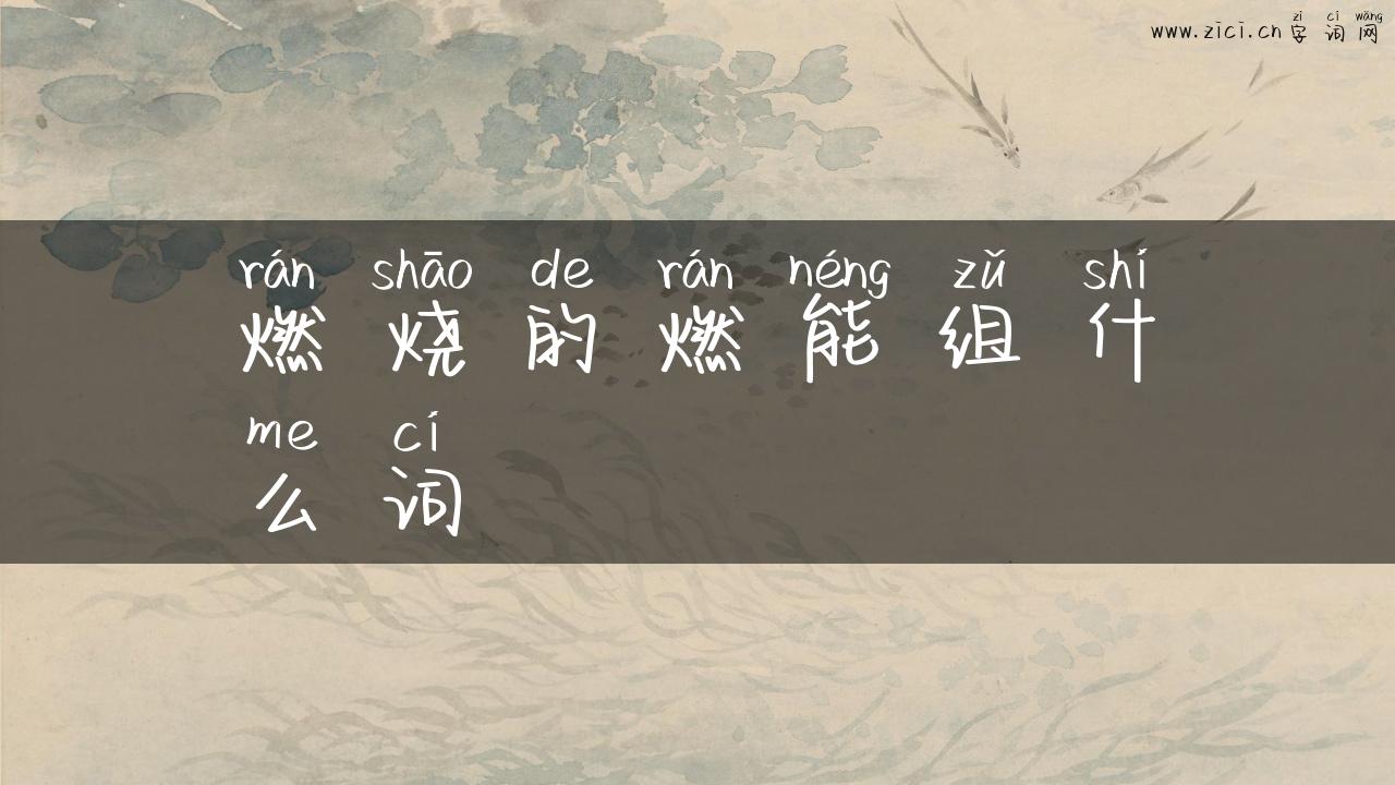 燃烧的燃能组什么词