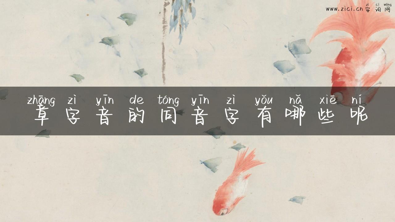 章字音的同音字有哪些呢