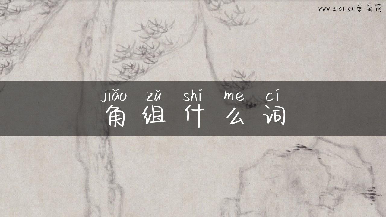 角组什么词